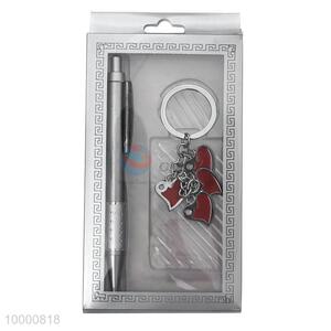 Top grade silver pen with key chain