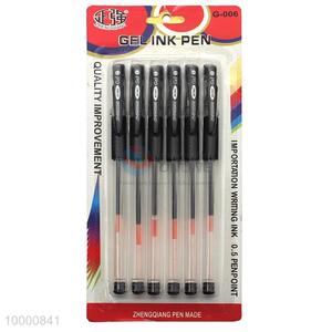 Hot sale 6 pcs black Gel Ink Pen