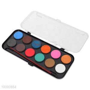 High quality 12 colors waterpaint with brush