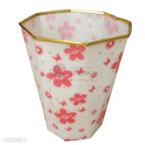 Household floral trash can