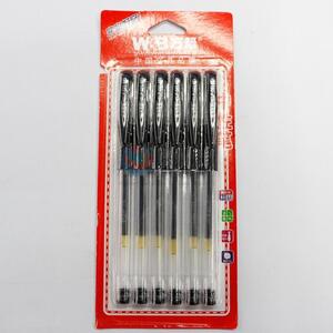 (0.5mm) Black Ink Gel Pens Set of 6pcs