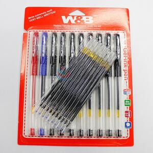 (0.5mm) Cheap Price Gel Pens Set of 10pcs With 10pcs Gel Ink Pen Refills