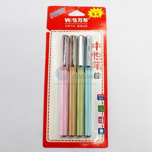 (0.5mm) 2015 Popular Plastic Black Ink Gel Pens Set of 4pcs