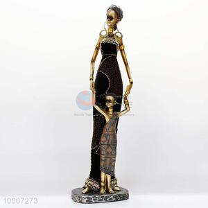 Reliable Afrian Mother Standing With Child Resin Ornament