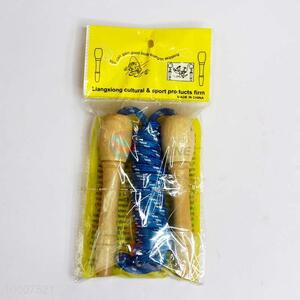 Wooden Handle Colored Cotton Skipping Rope