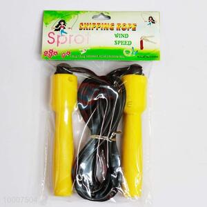 Hot Selling Yellow Handle Rubber Skipping Rope