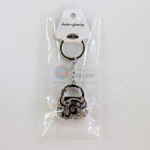 Wholesale Decorated Women Purse Key Ring With CZ Diamon