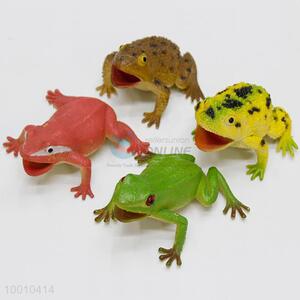 1pc PVC frog toy with 4 colors to choose