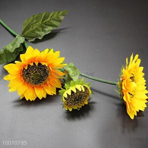 Single Artificial 3-head Sunflower