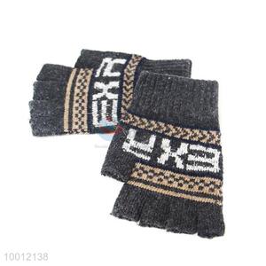 New Unisex Stylish Stripes Warm Mitten Knitting Fingerless Gloves