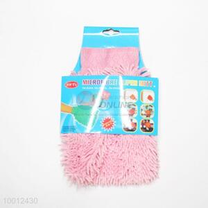 Wholesale Pink Coral Fleece Spong Cleaning Gloves