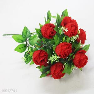 Wholesale 12 Pieces Red Rose Artificial Flower For Decoration