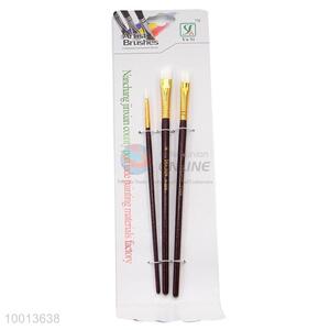 Wholesale 3 Pieces Brown Handle Drawing Pen/Artist Brush Set