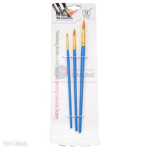 Wholesale 3 Pieces Blue Handle Painting Brushes for Drawing Outline Set