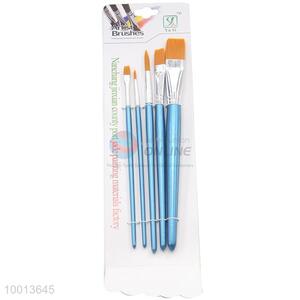 Wholesale 5 Pieces Blue Handle Drawing Pen/Artist Brush Set