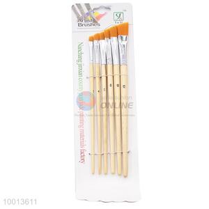 Wholesale High Quality 6Pieces Wood Handle Artist Brush