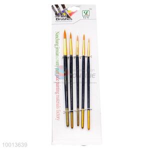 Wholesale 5 Pieces Black Handle Drawing Pen/Artist Brush Set