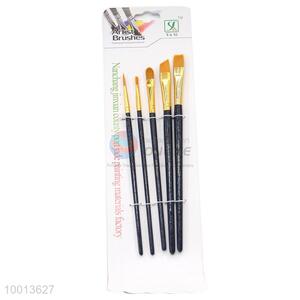 Wholesale New Products 5 Pieces Wood Handle Drawing Pen/Artist Brush Set
