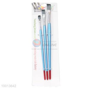 Wholesale 3 Pieces Blue Handle Drawing Pen/Artist Brush Set