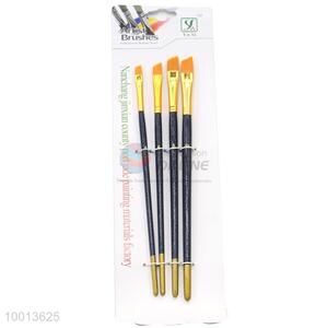 Wholesale 4 Pieces Wood Handle Drawing Pen/Artist Brush Set