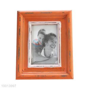 Wholesale Orange Vintage Simple Wooden Photo Frame/Picture Frame