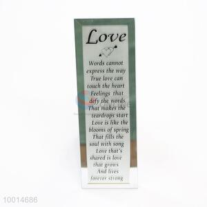 Love Style Word Glass Board
