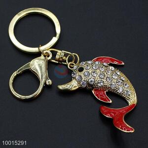 Hot sale rhinestone dolphin key ring