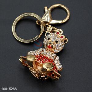 Hot sale delicate rhinestone bear handbag/locket pendant