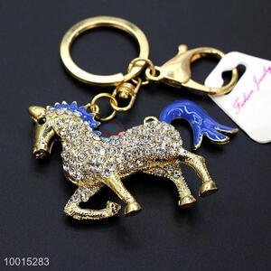Diamond horse key ring