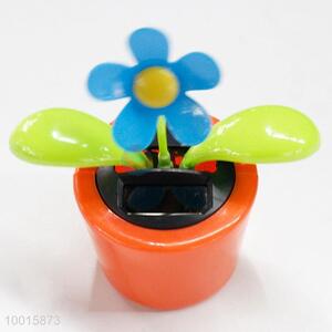 Mini solar flower racing car toy for decoration