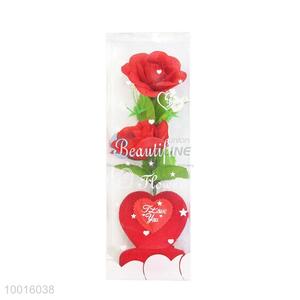 Wholesale Gift Rose Artificial Flower with Red Heart