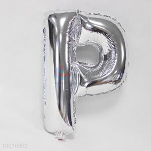 P shaped foil balloon