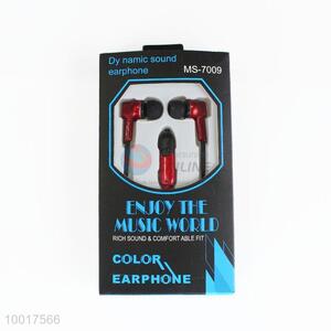 Hot Product Red Rich Sound Earphone with Mic