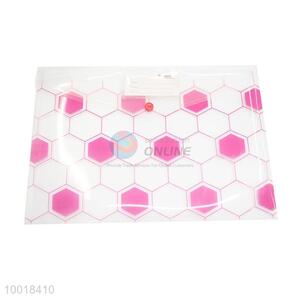 High Quality Transparent Pink Cellular File Holder Bag