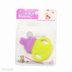 Green&Purple Silicone Bite Teether For Baby Biting