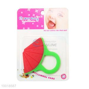 Watermelon Shaped Silicone Bite Teether For Baby Biting with Handle