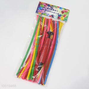 Slim Long Colorful Balloons with Balloon Pump 20pcs/bag