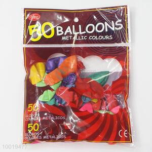 Party Supplies No.6 Metallic Colors Balloons 50pcs/bag