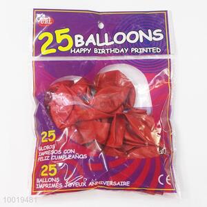 Birthday No.6 Red Balloons 25pcs/bag