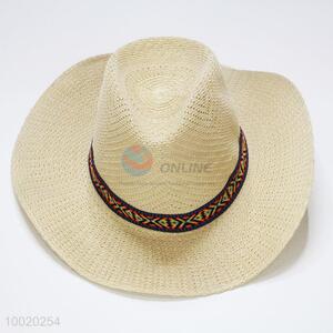 Hgih Quality Colorful Weave Cowboy Style Straw Hat