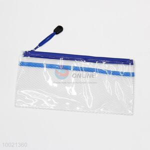 B6 High Quality School/Office Stationery Zipper Document Bag,Plastic Clear Waterproof Files Folder