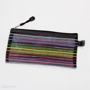 B6 Colourful Mesh Zipper File Stationary Bag