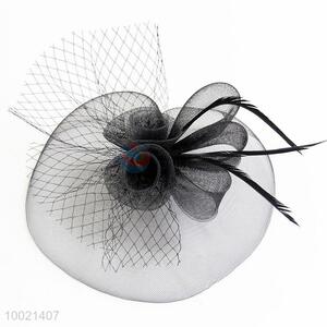 New Designs Hat Clip with Flower Mesh Hair Ornaments Dance Headpieces