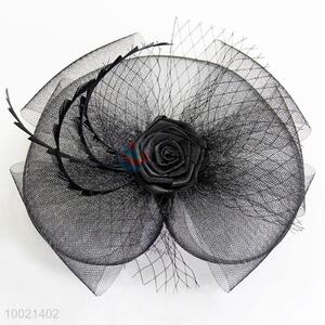 Fabulous Lace Elegant Mesh Cap with Feather Hair Accessories