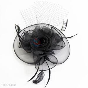 Fascinator Clubwear Party Mesh Flower Hat Feather Hair Clip