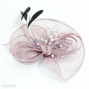 Beautiful Hair Clip Feather Net Fascinator Mesh Wedding Party
