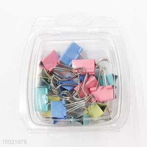 19MM Hot Selling Cheap Colorul Flat Box-packed Binder Binder Clips
