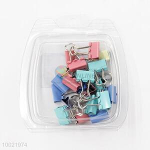 15MM Hot Selling Cheap Colorul Flat Box-packed Binder Binder Clips