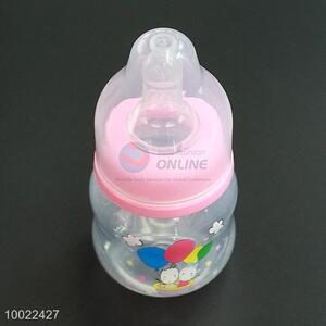 60ml l Cute Pink Feeding-bottle with  Rabbits and Balloons Pattern, Milk Baby Feeding Silicone Nipple PP Bottle