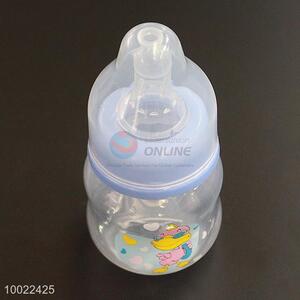 60ml l Cute Light Blue Feeding-bottle with Duck Pattern, Milk Baby Feeding Silicone Nipple PC Bottle